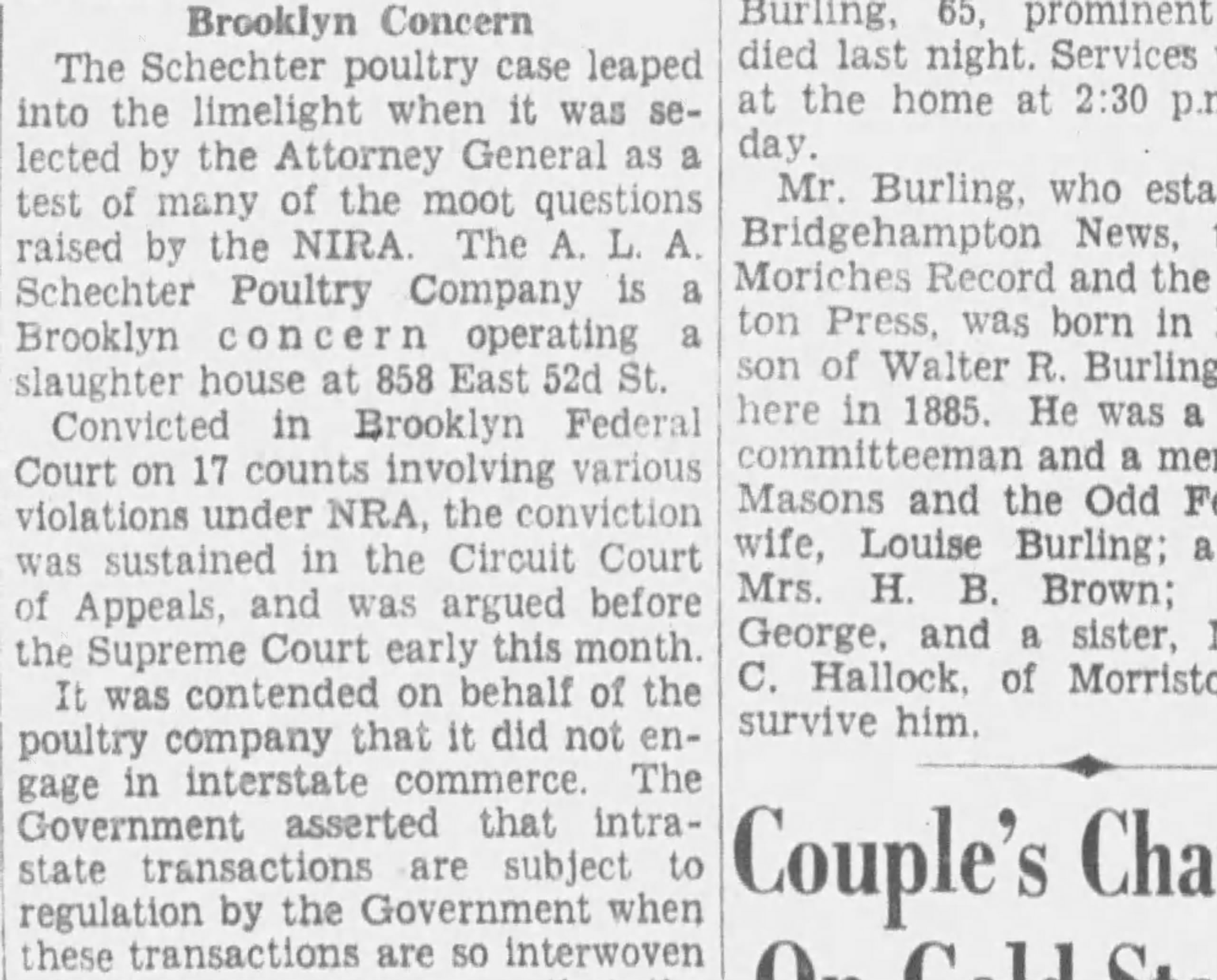 Schechter trial and sentencing 1934