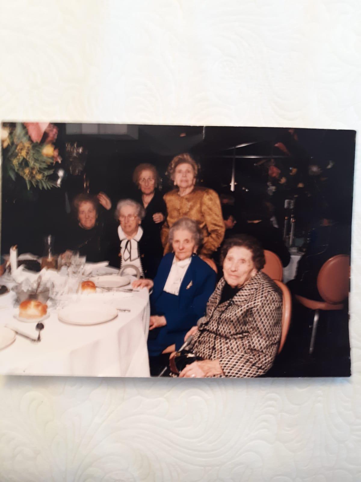 Fried sisters at a table, ~1980s