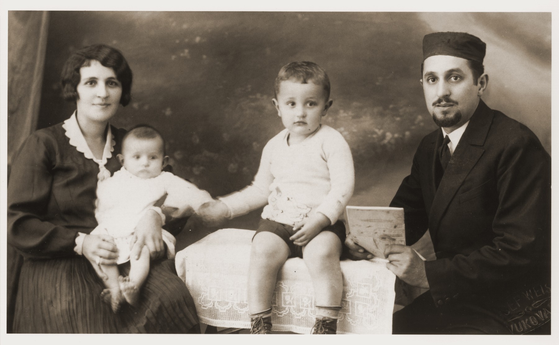 Portrait of Helen Berkovic Goldberger, Cantor Eugene Goldberger and th